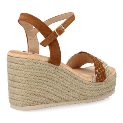 Sandalias de cuña de yute para mujer, comodas y elegantes, diseño moderno. - Imagen 4