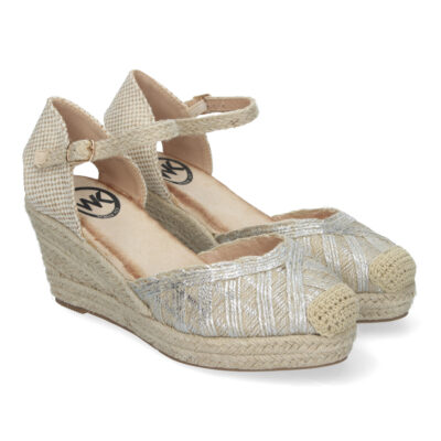 Sandalias de Cuña de Yute para Mujer, Cómodas y Elegantes, Punta Cerrada