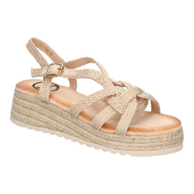 Sandalias de Plataforma de Yute para Mujer, Comodas y Elegantes, Diseño Moderno con Tiras Cruzadas - Imagen 3