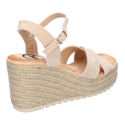 Sandalia de Cuña de Yute para Mujer, Comodas y Elegantes, Diseño Trenzado en la Pala - Imagen 4
