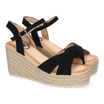 Sandalia de Cuña de Yute para Mujer, Comodas y Elegantes, Diseño Trenzado en la Pala