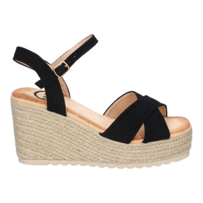 Sandalia de Cuña de Yute para Mujer, Comodas y Elegantes, Diseño Trenzado en la Pala - Imagen 2