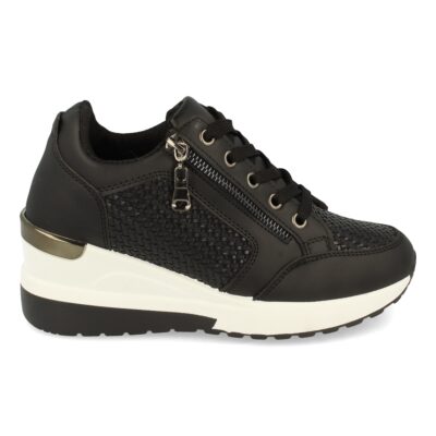 Zapatilla de Cuña con Cremallera y Cordones - Imagen 2