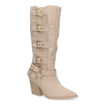 Botines de Mujer con Tacón Bajo y Adornos de Hebillas - Imagen 3