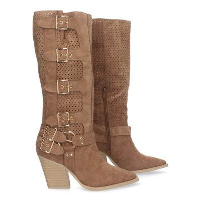 Botas de Mujer con Tacón y Adornos de Hebillas - Imagen 5