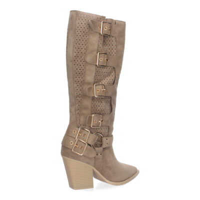 Botines de Mujer con Tacón Bajo y Adornos de Hebillas - Imagen 4