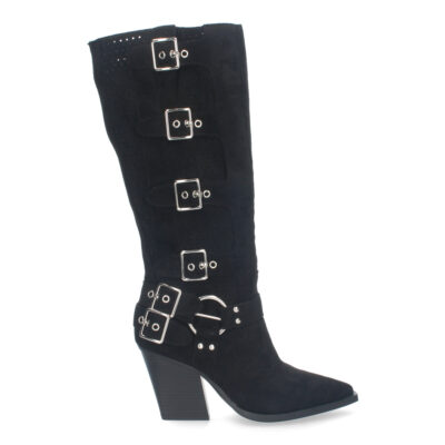 Botines de Mujer con Tacón Bajo y Adornos de Hebillas - Imagen 2