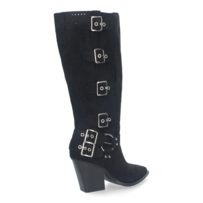 Botines de Mujer con Tacón Bajo y Adornos de Hebillas - Imagen 4