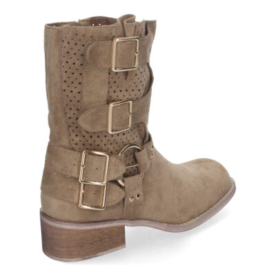 Botines de Mujer con Tacón Bajo y Adornos de Hebillas - Imagen 4