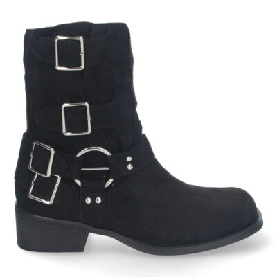 Botines de Mujer con Tacón Bajo y Adornos de Hebillas - Imagen 2