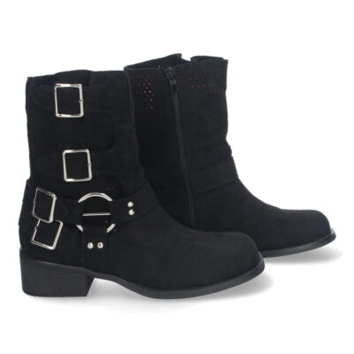 Botines de Mujer con Tacón Bajo y Adornos de Hebillas - Imagen 5