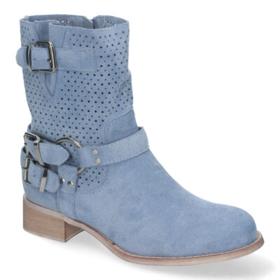 Botines de Mujer con Tacón Bajo y Adornos de Hebillas - Imagen 3