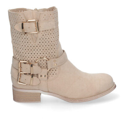 Botines de Mujer con Tacón Bajo y Adornos de Hebillas - Imagen 2