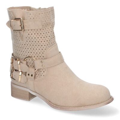 Botines de Mujer con Tacón Bajo y Adornos de Hebillas - Imagen 3
