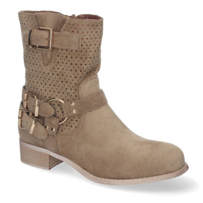 Botines de Mujer con Tacón Bajo y Adornos de Hebillas - Imagen 3