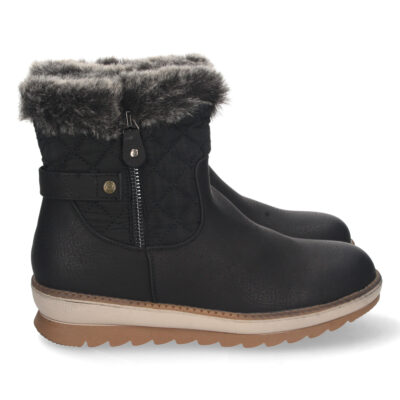 Botin Plano con Doble Cremallera y Forrado