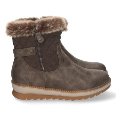Botin Plano con Doble Cremallera y Forrado