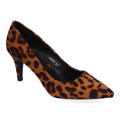 Zapato de Salón con Tacón de Mujer, Estampado Animal Print - Imagen 3