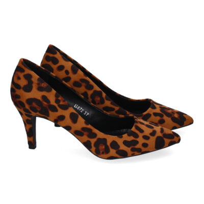 Zapato de Salón con Tacón de Mujer, Estampado Animal Print - Imagen 5