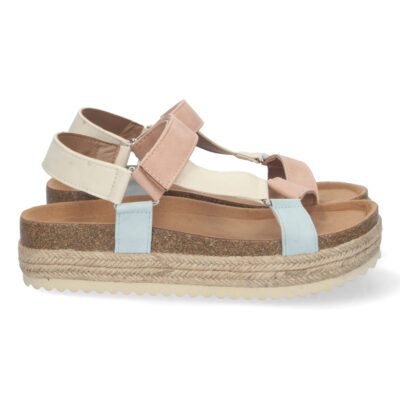Sandalia Bio de Plataforma con Velcro
