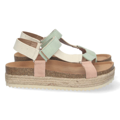 Sandalia Bio de Plataforma con Velcro
