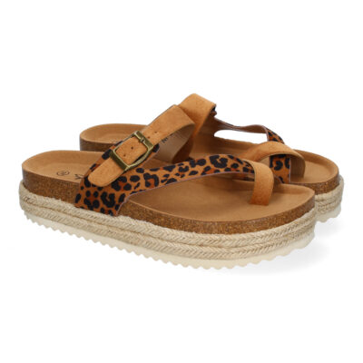 Sandalia de Plataforma de material Bio, Forradas de Yute para Mujer