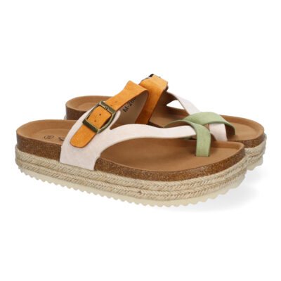 Sandalia de Plataforma de material Bio, Forradas de Yute para Mujer