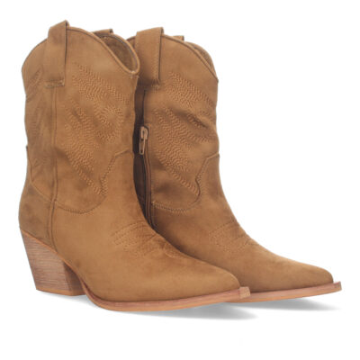 Botin de tacon cubano para mujer