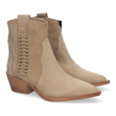 Botines Elegantes de Mujer con Tacón, Detalles Trenzado