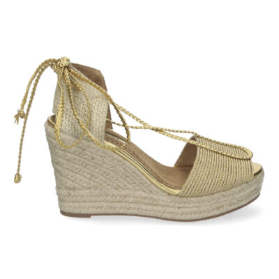 Sandalias de Cuña de Yute para Mujer con Cierre de Cordones - Imagen 2