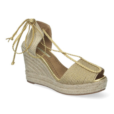 Sandalias de Cuña de Yute para Mujer con Cierre de Cordones - Imagen 3