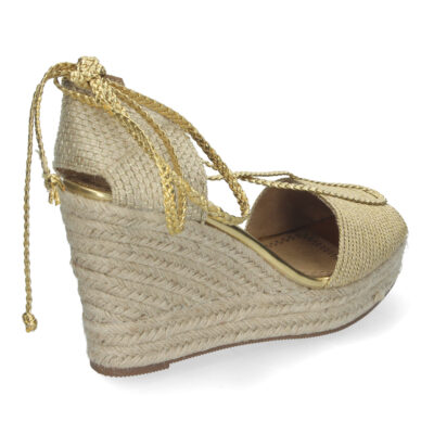 Sandalias de Cuña de Yute para Mujer con Cierre de Cordones - Imagen 4