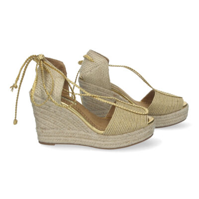 Sandalias de Cuña de Yute para Mujer con Cierre de Cordones - Imagen 5