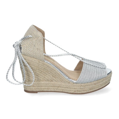 Sandalias de Cuña de Yute para Mujer con Cierre de Cordones - Imagen 2
