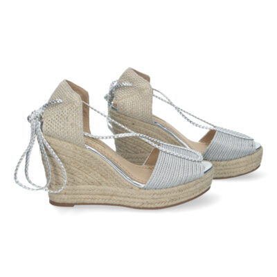 Sandalias de Cuña de Yute para Mujer con Cierre de Cordones - Imagen 5