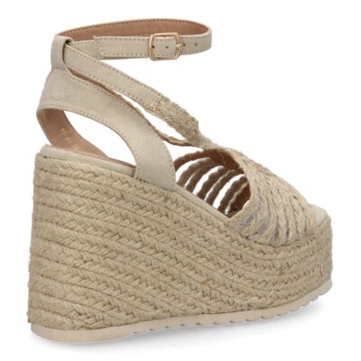 Sandalias de cuña de yute para mujer, diseño elegante y moderno con tiras cruzadas - Imagen 5