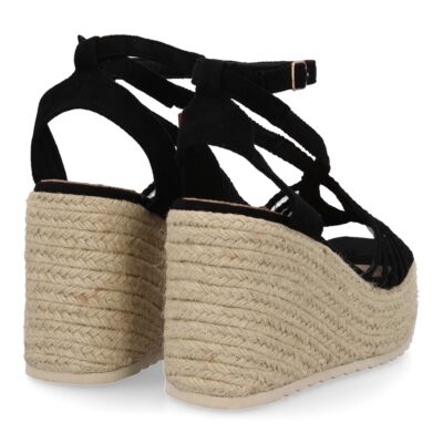 Sandalias de cuña de yute para mujer, diseño elegante y moderno con tiras cruzadas - Imagen 5