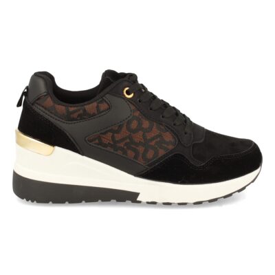 Zapatilla de Cuña con Estampado y Cordones - Imagen 2
