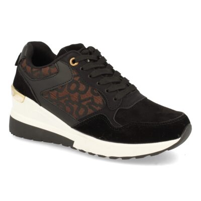 Zapatilla de Cuña con Estampado y Cordones - Imagen 3