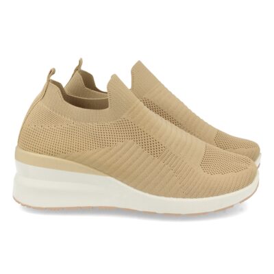 Zapatilla de Cuña con Material Elastico