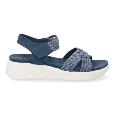 Sandalias planas de mujer, comodas y elegantes diseño moderno con tiras elasticas trenzadas - Imagen 3