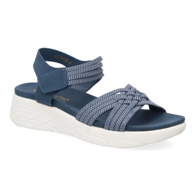 Sandalias planas de mujer, comodas y elegantes diseño moderno con tiras elasticas trenzadas - Imagen 4