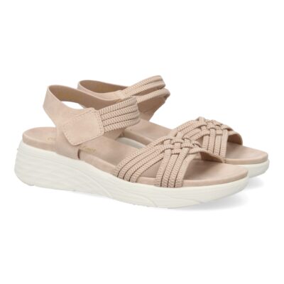 Sandalias planas de mujer, comodas y elegantes diseño moderno con tiras elasticas trenzadas