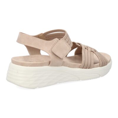 Sandalias planas de mujer, comodas y elegantes diseño moderno con tiras elasticas trenzadas - Imagen 4