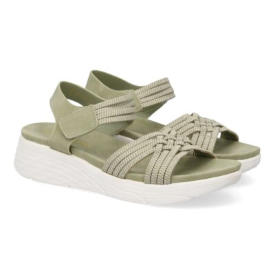 Sandalias planas de mujer, comodas y elegantes diseño moderno con tiras elasticas trenzadas