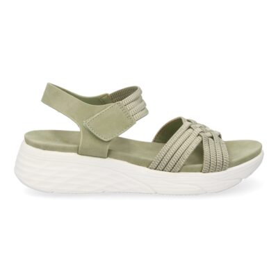 Sandalias planas de mujer, comodas y elegantes diseño moderno con tiras elasticas trenzadas - Imagen 2