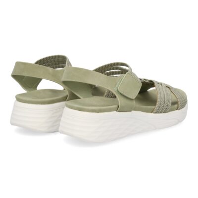 Sandalias planas de mujer, comodas y elegantes diseño moderno con tiras elasticas trenzadas - Imagen 5