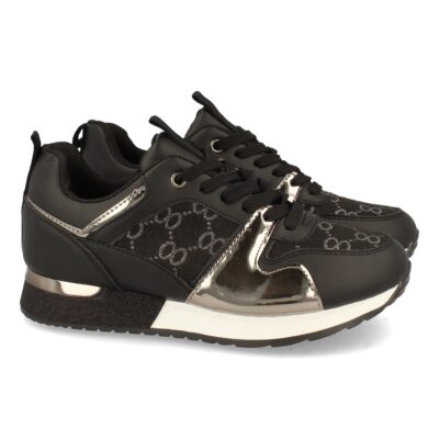Zapatilla Plana con Estampado y Cordones