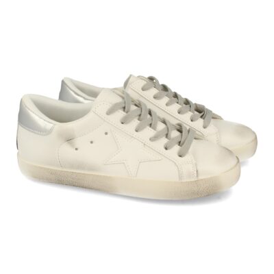Zapatilla de Efecto Desgastado con Cordones