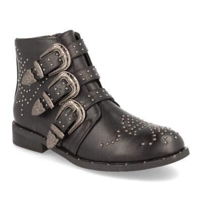 Botin de Mujer Motera con Hebilla Metalica - Imagen 2